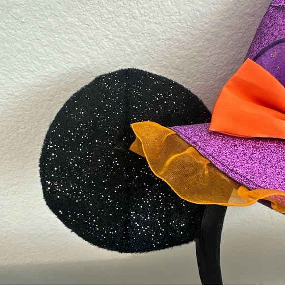 Halloween Minnie Ears Witch Hat Disney Headband Purple Orange Mickey Ears - Picture 2 of 9